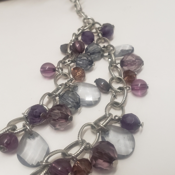 Unique Multi Color Beaded Statement Necklace - Picture 3 of 6